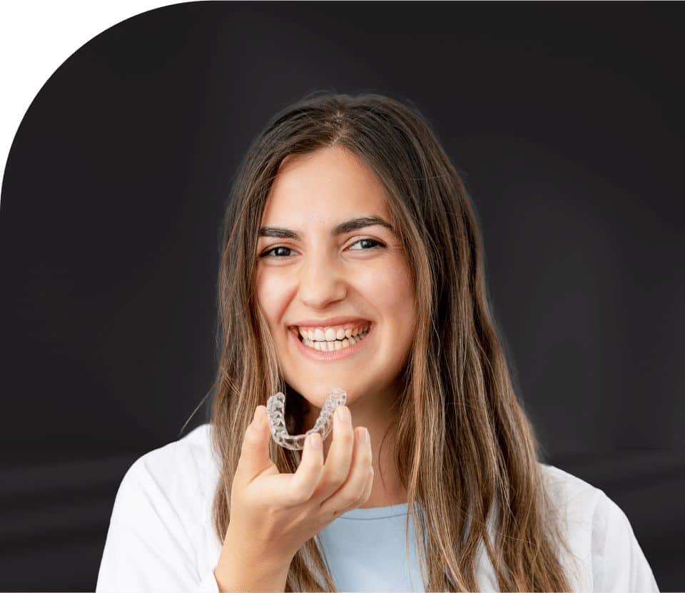 women using clear aligners